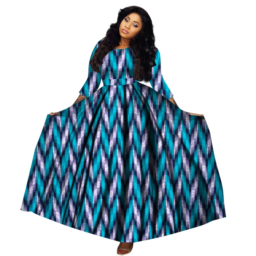 Customize BintaRealWax Women Special African Slim Fit Dress Traditional Sexy Elegent Female Ankara Party Wedding Dress WY2699