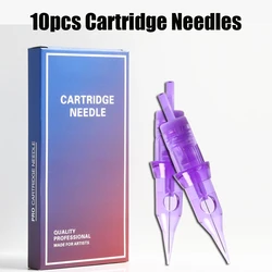 10pcs Purple Cartridge Tattoo Needles Tattoo Needles Permanent Make-Up Tattoo Tool for Cartridge Tattoo Machine Pen