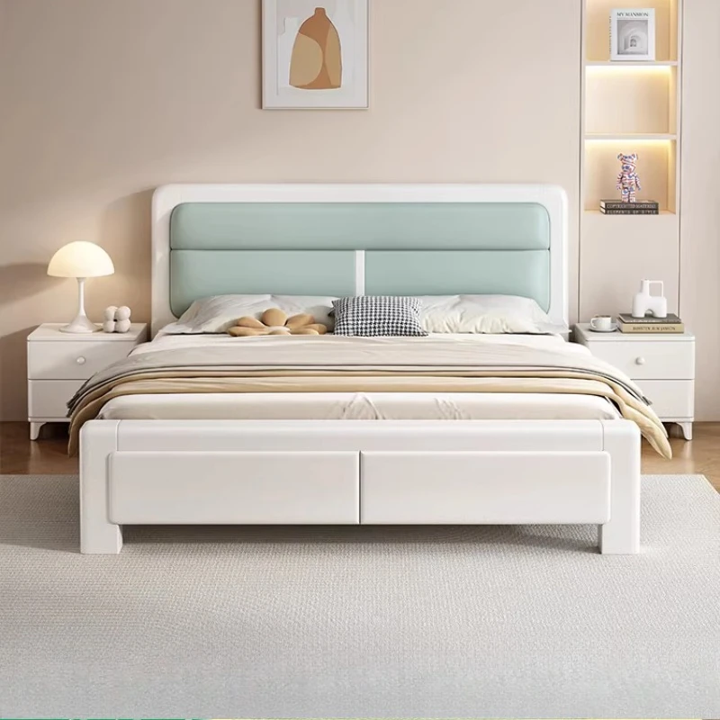 

Design Simple Bed Luxury Queen European Sleeping Double Design Bedroom Bed Children Single Letto Matrimoniale Unique Furniture