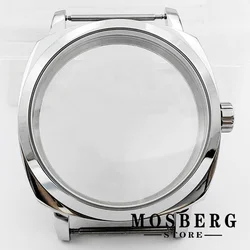 42mm Silver Watch Case Solid 316L Stainless Steel For ETA 6498 6497 ST3600 Movement Watch Accessories Parts