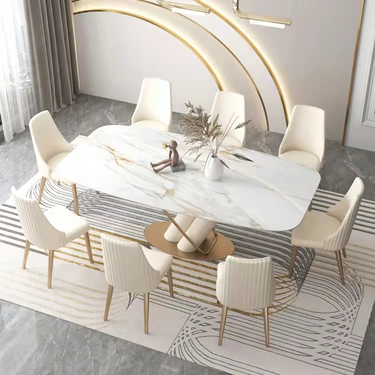 Modern home furniture dinning room table sets dining table set 6 seater