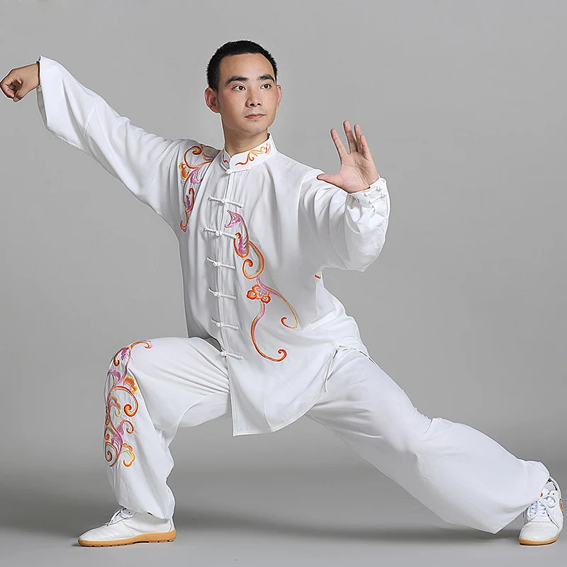 

Unisex Tai Chi Suit Cotton Silk Blend Embroidered Soft Martial Arts Training & Performance Wear for Adults