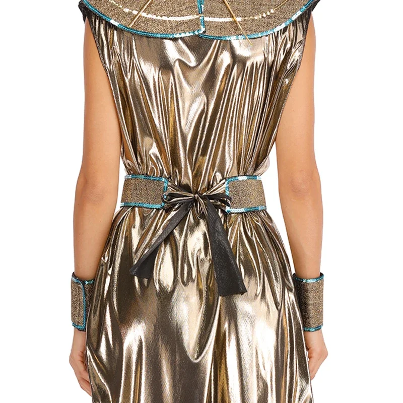 Eraspooky Ancient Sexy Goddess Egyptian Cleopatra Dress Egypt Queen Cosplay Outfit Women Halloween Carnival Party Purim Dress Up view 5