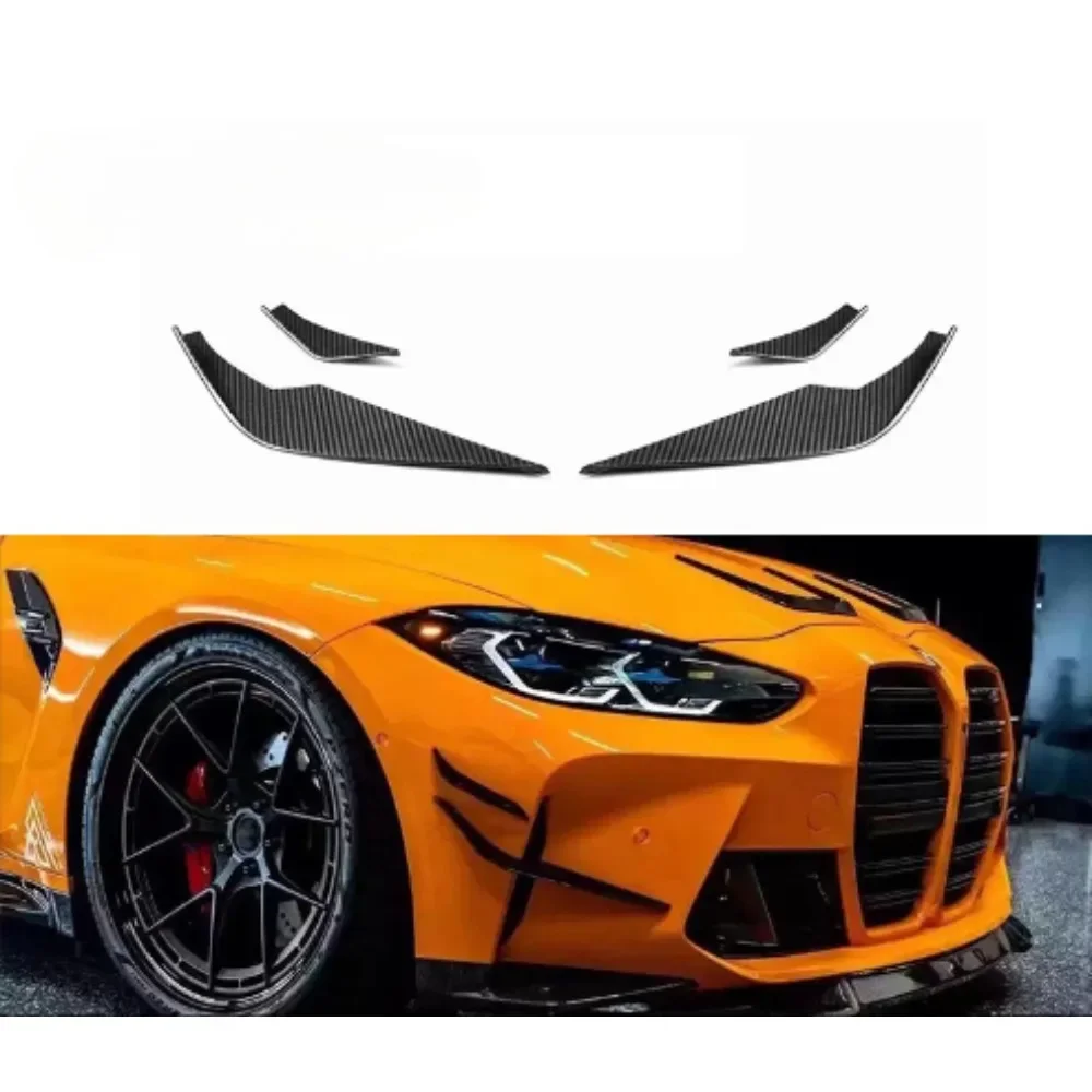 

For BMW G80 M3 G82 G83 M4 2021+ VS MP AC Style Dry Carbon Fiber Front Bumper Side Wing Decoration Spoiler Side Fin Flaps