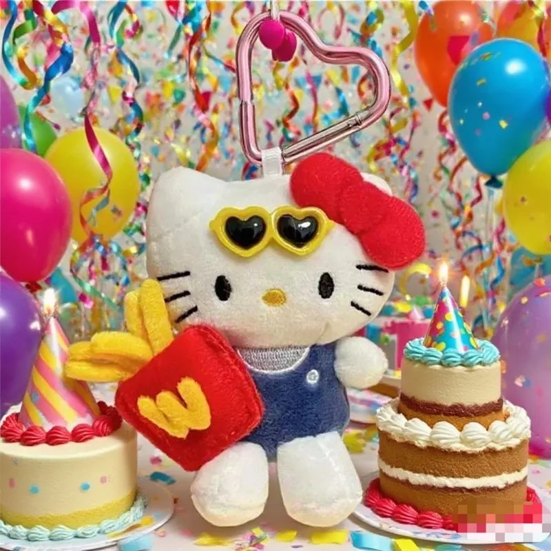 سانريو Kawaii مرحبا كيتي أنيمي الطرفية قلادة لطيف نظارات الموضة KT القط المفاتيح فتاة ظهره اكسسوارات الهدايا
