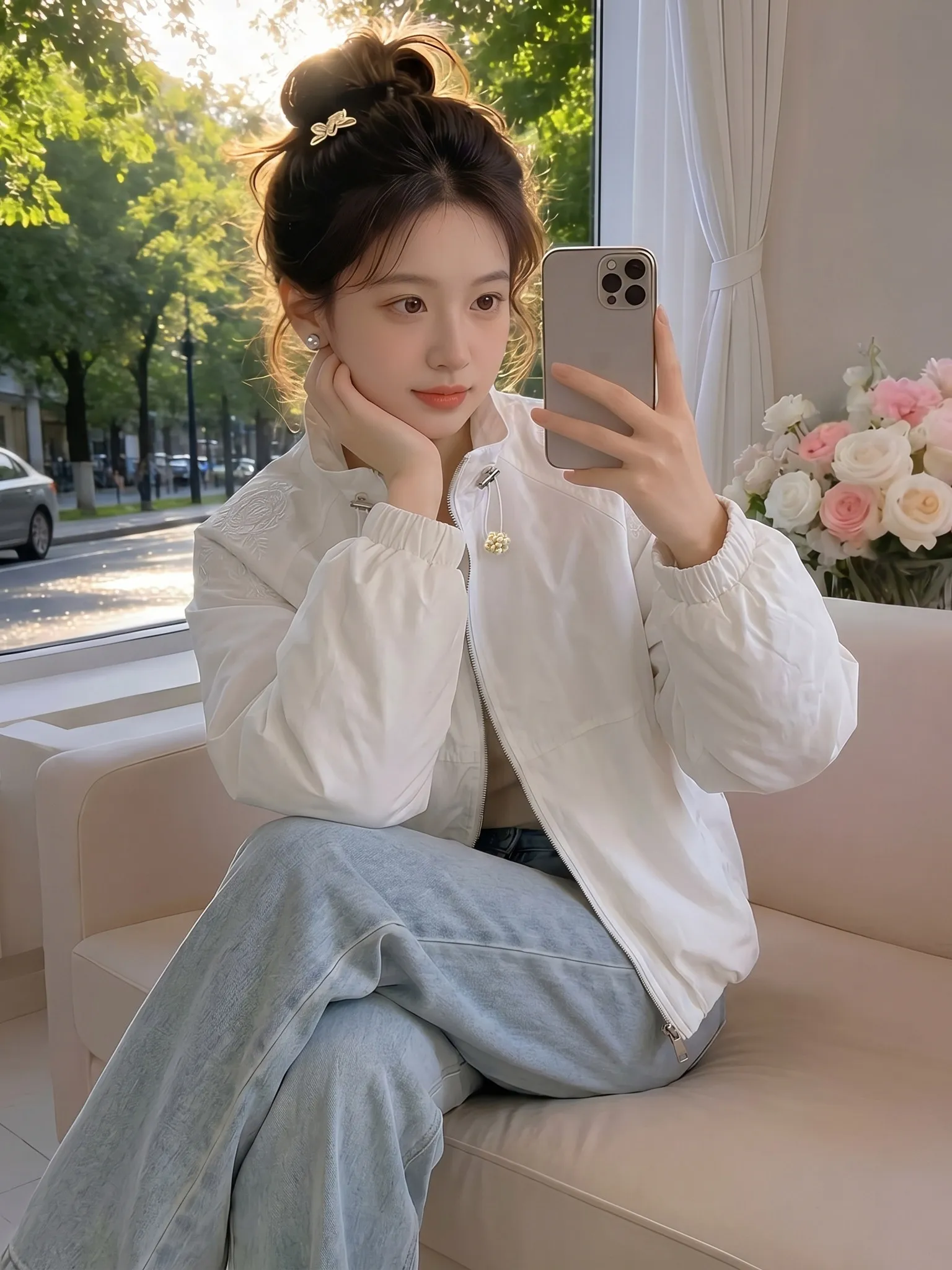 

Spring New Style Women's Casual Short Coat Long Sleeve Slim Fit Standard Version Commute Style Fashionable Small Size Friendly