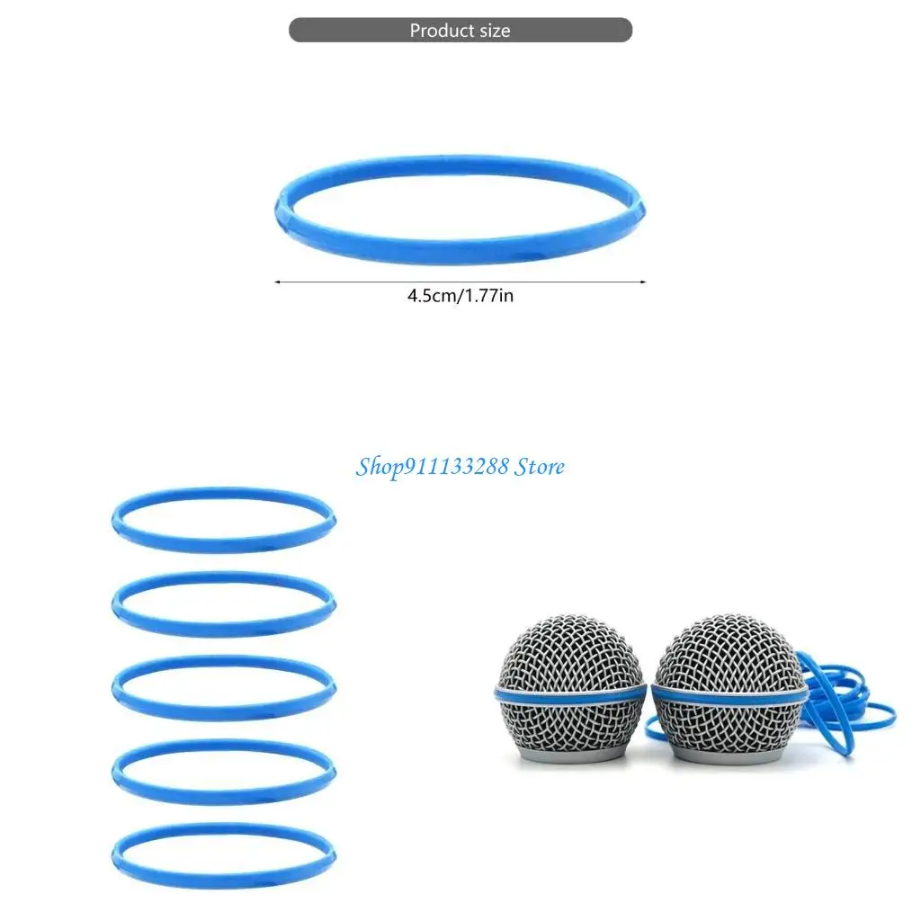 Anillos de Goma para Micrófonos, Largos, para Micrófonos BETA58A/87A, para Cantantes y Artistas