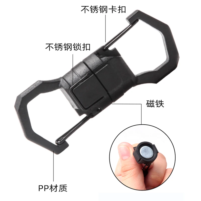 Mosquetón magnético de acero inoxidable para pesca y acampada escalada - imagen 2