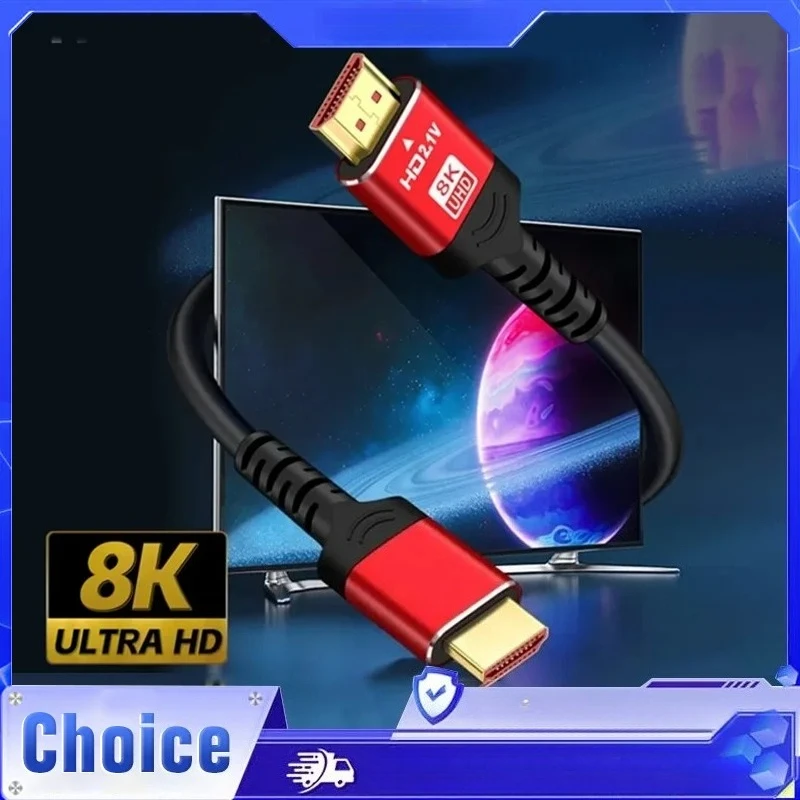 HD 2.1 8K@60Hz Cable 48Gbps High Speed Nylon Braided eARC Dolby Atmos HDR Video Cord for PS5 Xbox Xiaomi TV Box Monitor