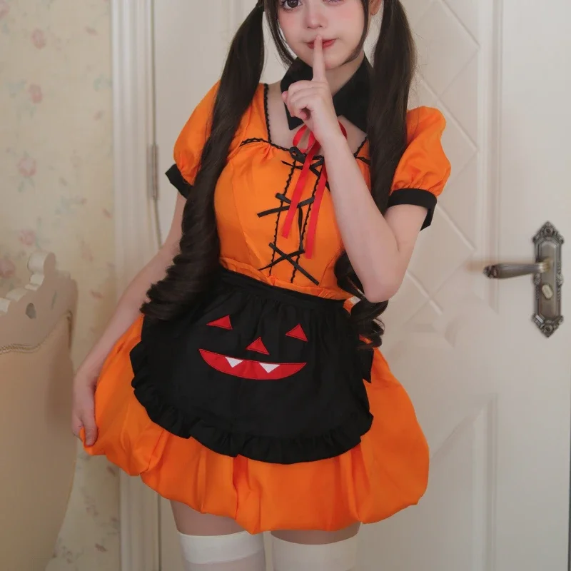 

2025 Halloween Robe de demoiselle d'honneur Sexy Lolitas Frenches, Costume de poupée ludique et mignon pour femmes, tenue