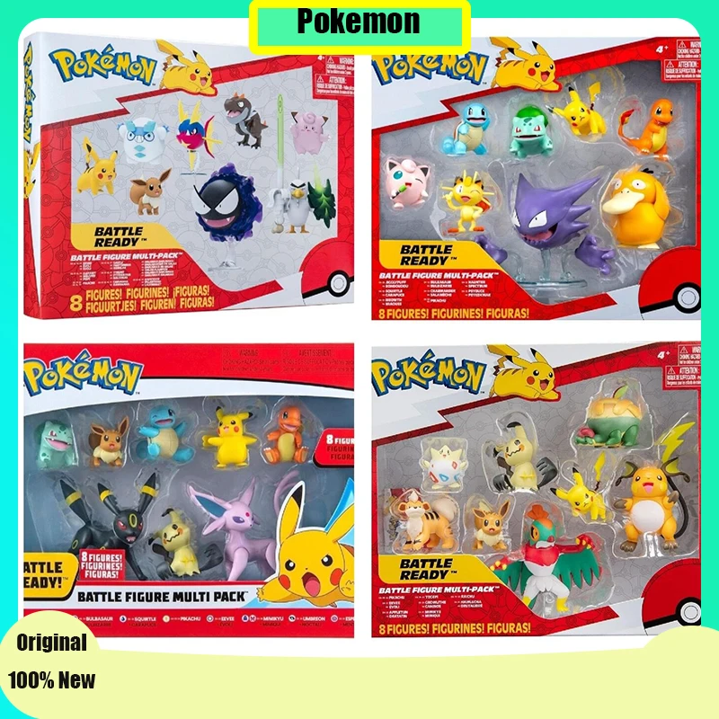 

In Stock Pokemon Ultimate Battle Figures Pikachu Bulbasaur Eevee Pocket Monsters Battle Doll Anime Action Collection Model