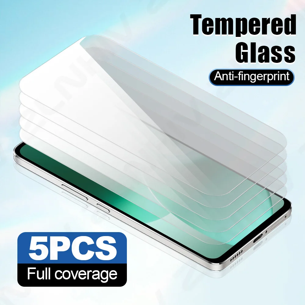 

5Pcs Glass smartphone for Redmi Note 15 Pro Tempered Glass 14S 14 4G Phone Screen Protector 13 Pro 15 Protective Film 15C 14C 13
