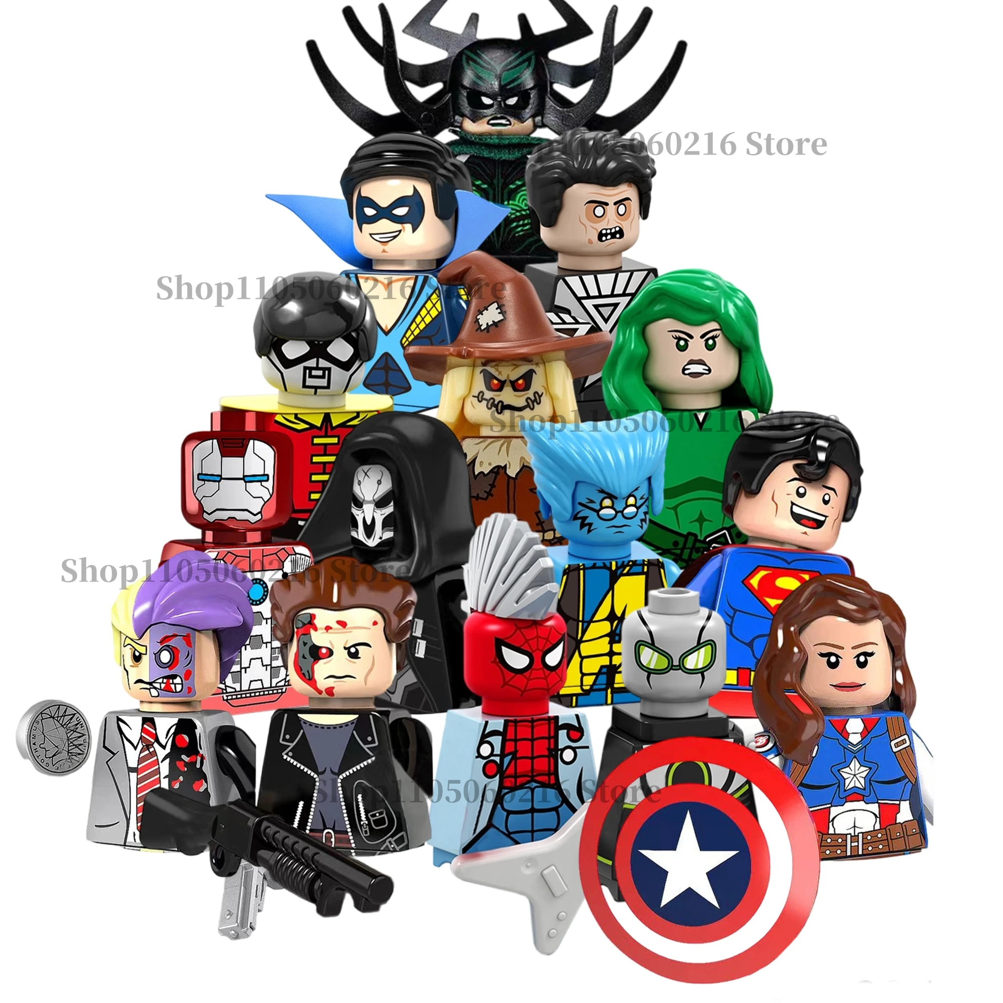 

Superhero Marvel Blocks Bricks Robin Clown Mini character building blocks Hot toy children's party gift