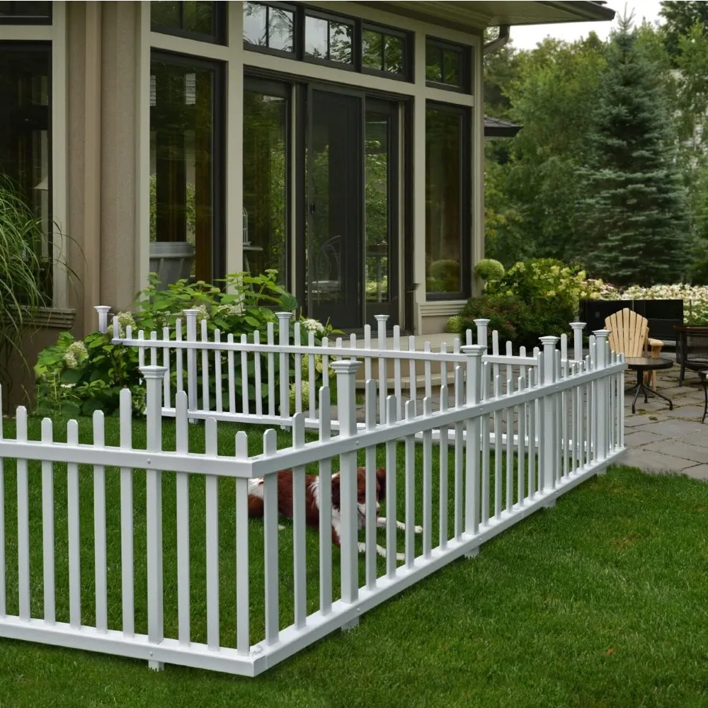 

30" X 56.5" Fences for Outdoor Garden Border White Fence 2 Panels (Pack of 1)