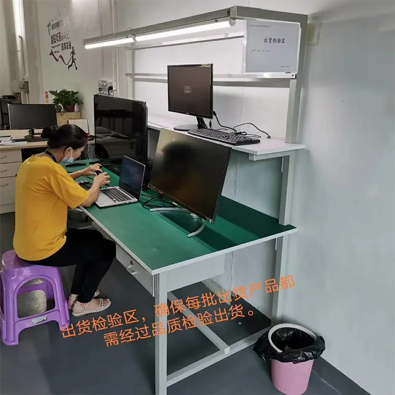 Anti-static workbench table with lamp workshop assembly line operation bench inspection test bench tool maintenance table