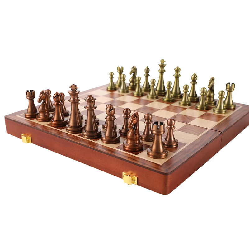 new-30cm-118inch-high-end-chess-set-retro-bronze-foldable-solid-wood-box-alloy-weighted-chess-pieces-various-holiday-gifts