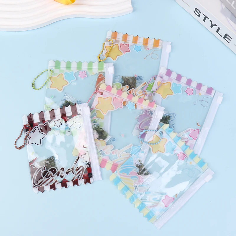 1Pc Cute Cartoon Candy Bag Badge Storage Display Bag Pendant Protective Shell Card Bag Cover Candy Bag Props Pendant