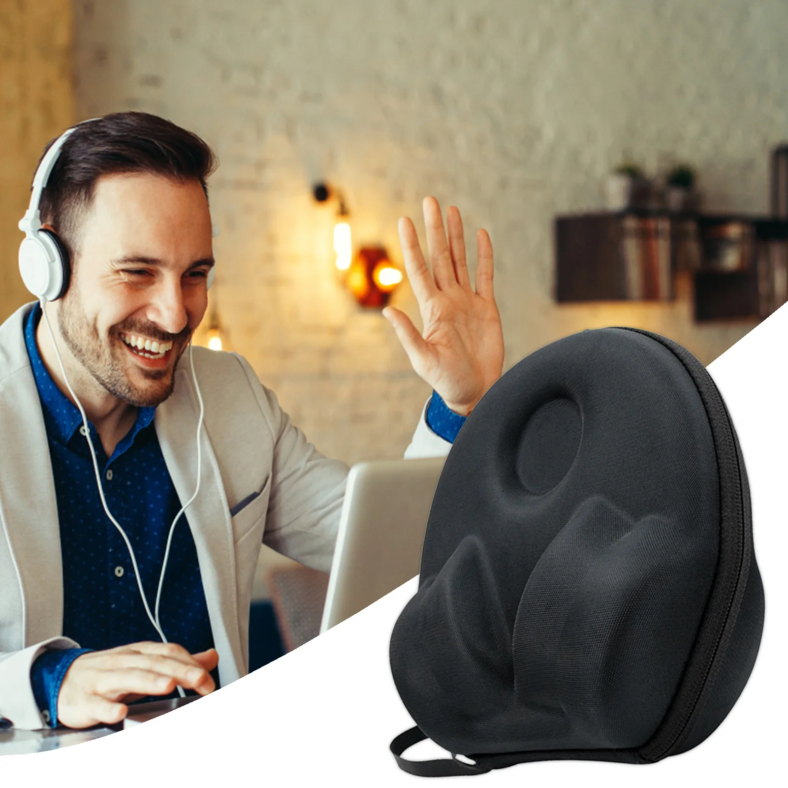 Повязка на голову, Bluetooth-совместимая с планкой, мягкая внутренняя подкладка, устойчивая к царапинам сумка для организации наушников