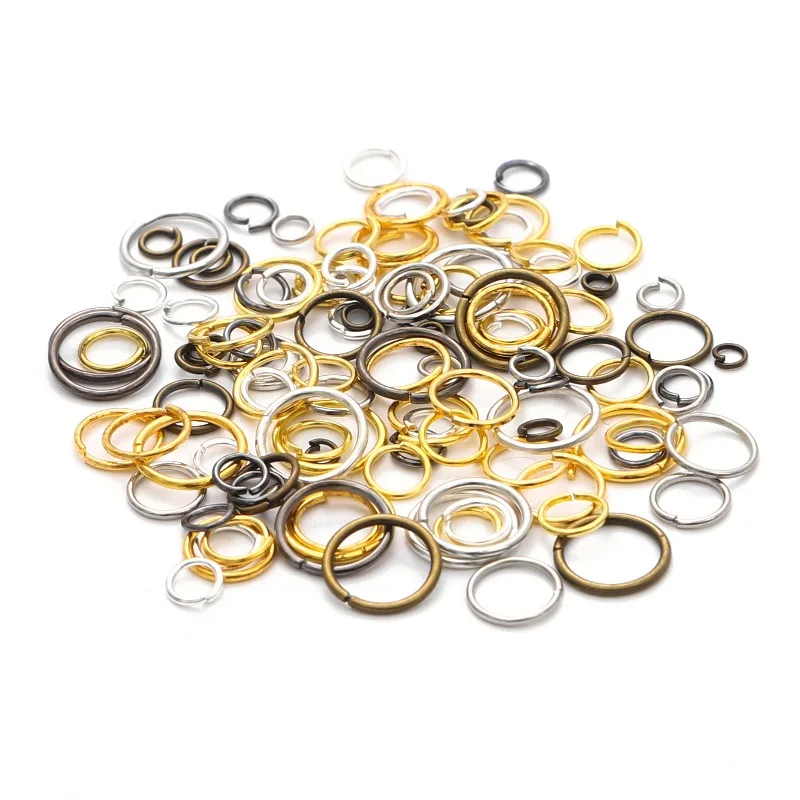 Color Retention Open Ring Metal Ring DIY Accessories Keychain Connection Ring Closed Ring Electroplated Open Ring