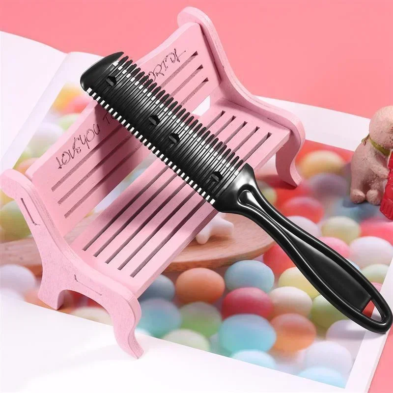 1pc Hair Cutting Comb Hair Brushes with Razor Blades Hair Trimmer Cutting Thinning Tool Professional Styling Barber Cutter