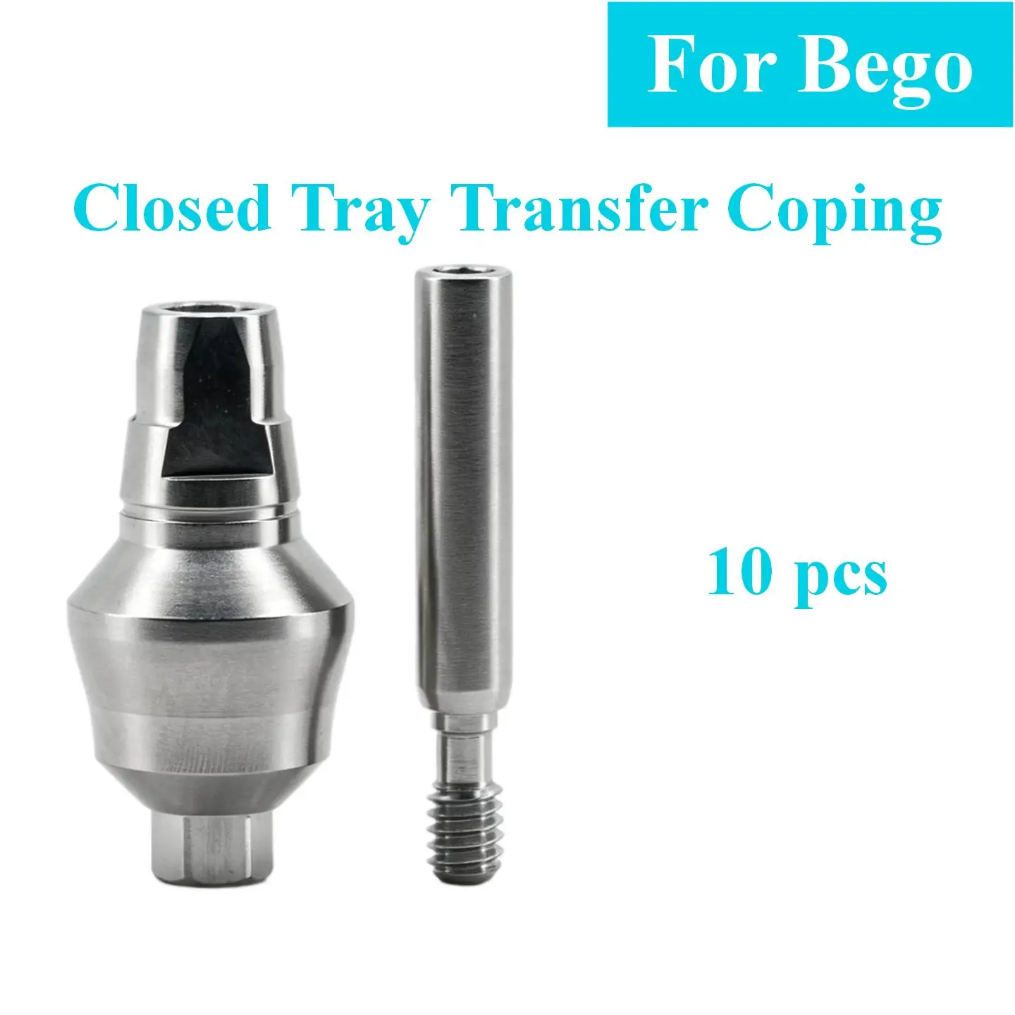 10Pcs Dental Closed Tray Transfer Post Compatible With Bego Systems Indirect Impression Hex Retaining Screws Prosthetic Tool Kit