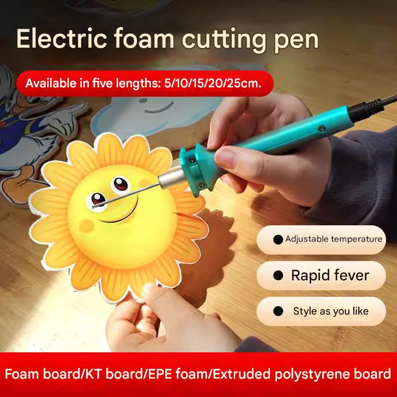 

Electric Foam Cutter Kit Hot Wire Cutter 0-550℃ Temperature Adjustable Foam Cutting Pen Styrofoam Cutting Tools Cut Polystyrene