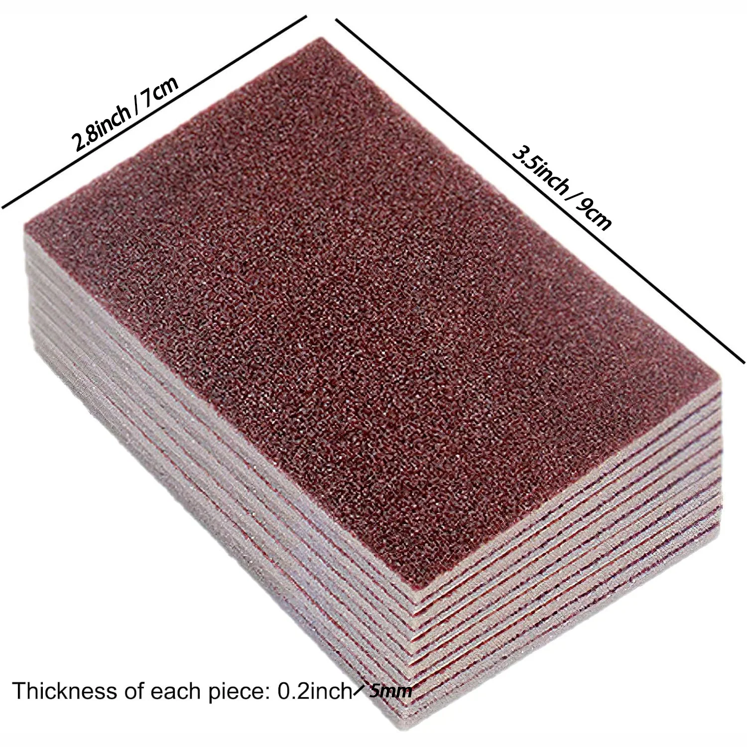 16PCS Nano Carborundum Sponge, Emery Sponge Brush Scrub, Kitchen Magic Cleaning Sponge for Rust Removal, Pots Pans