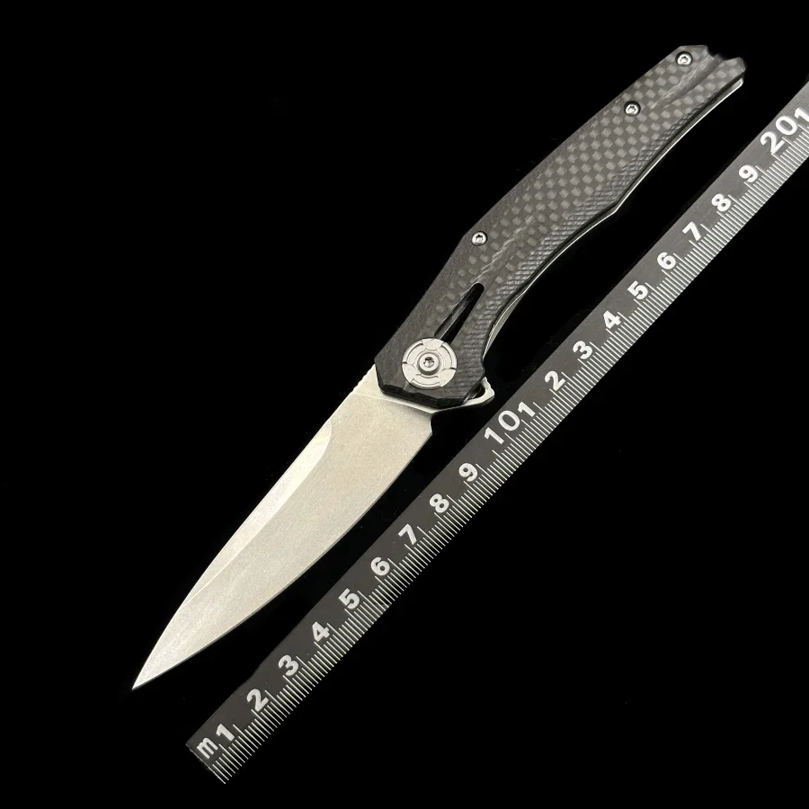 

ZT 0707 0707CF Flipper Knife Carbon Fiber Titanium Ceramic Bearing Mark 20CV Outdoor EDC Tool Folding Camping Knife