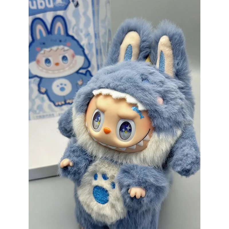 

15-17cm For Labubu Blue Shark Style Doll Clothes Gen 1 Gen 2 Gen 3 Stuffed Doll Cosplay Outfit No Doll Included