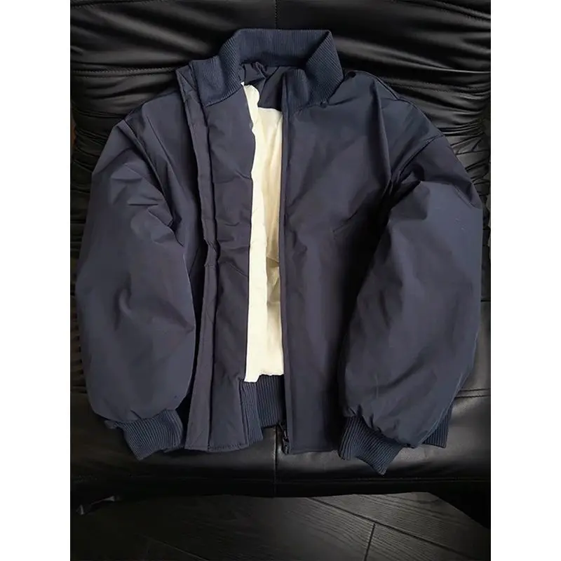 Or Flight Jaet manteau en k bleu pour hommes coton vêtements d'extérieur d'hiver col Cleanfit singe coton irt Thiened sans capuche