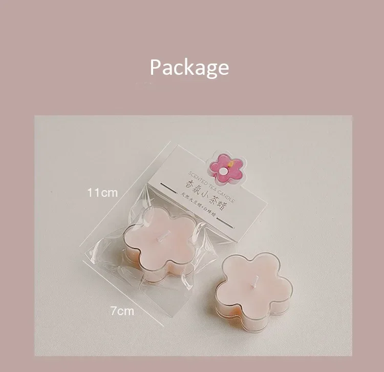 Flower Candle 4h Tea Light Scented Candle Aromatherapy Soy Wax Candles Wedding Birthday Candle Party Home Decoration
