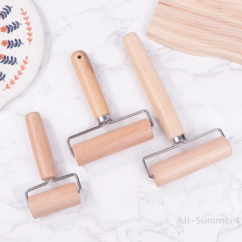 1Pc Kleine Nudelholz T Form Holz Teig Manuelle Roller Langlebig Pizza Bäcker Roller Küche Backen Zerquetschen Nüsse Cracker utensilien