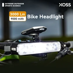 XOSS XL3000 Bike Light 3000Lm Headlight Alu Alloy Ultralight Flashlight Waterproof TypeC Rechargeable 9000mAh Bicycle Front Lamp
