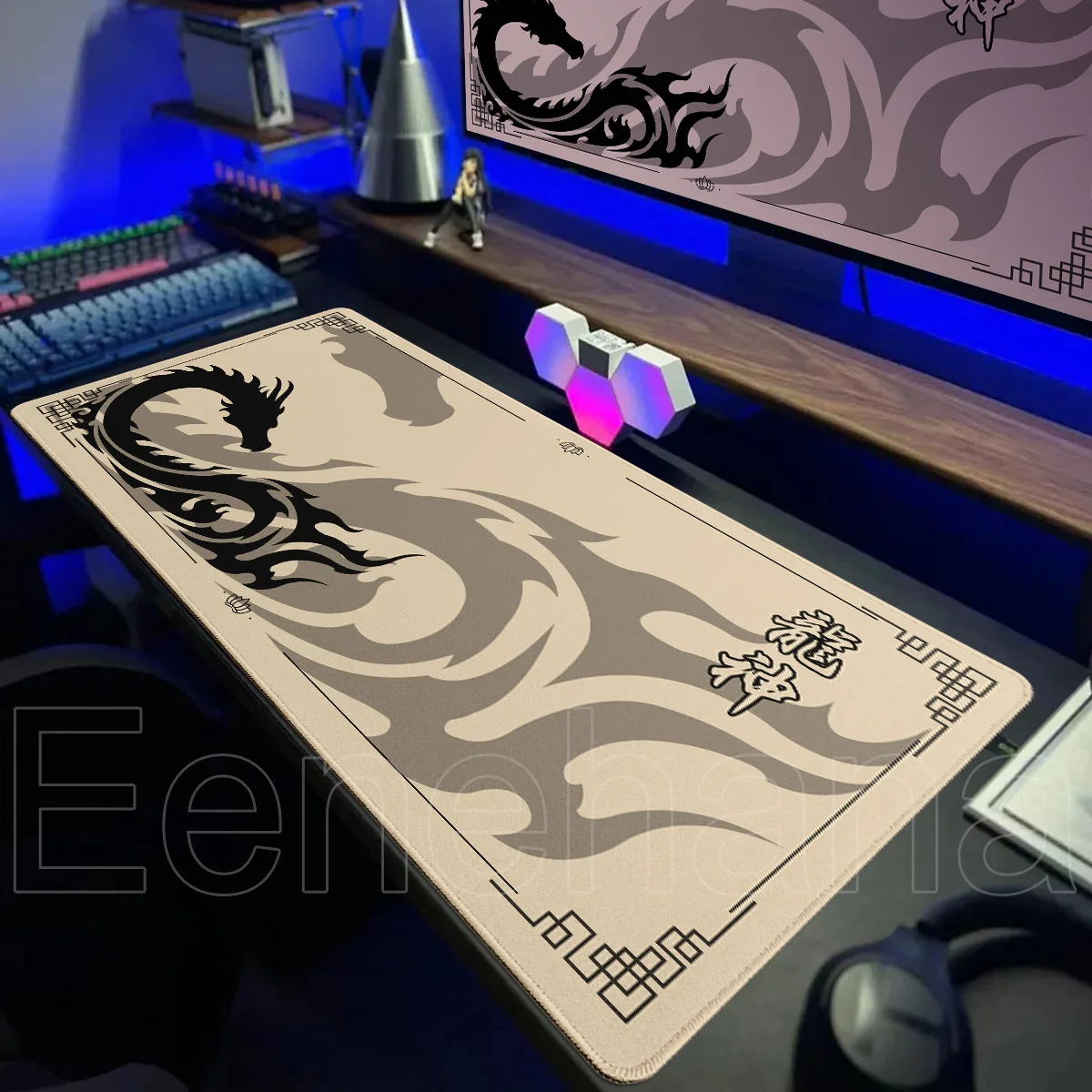 Art Innovation Japanese Dragon Large Gaming Table Pads XXL Keyboard Gamer Mouse Pad New Design Desk Mat Anime 900x400 HD Carpets