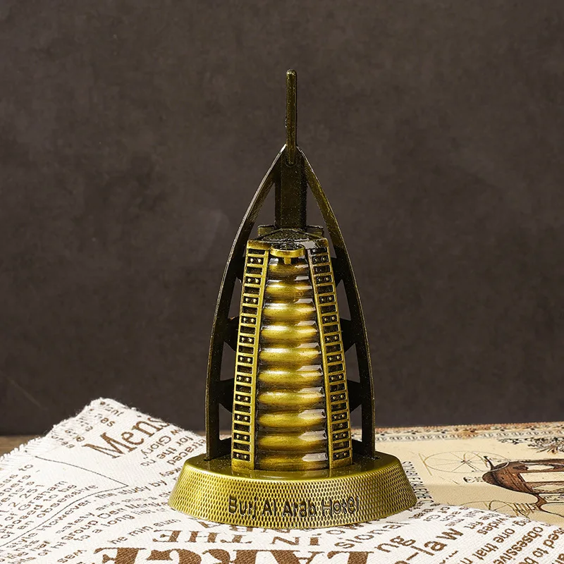 Metal: Burj Al Arab Emirates model ornaments, foreign travel gifts, home decorations, living room porch ornaments