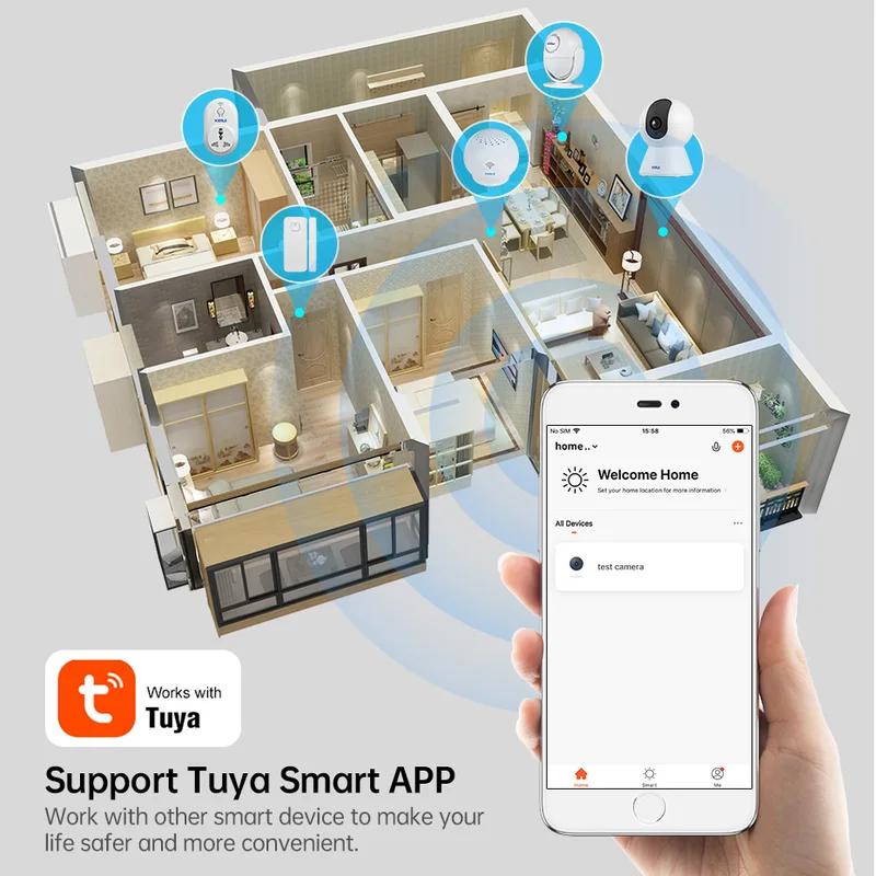 Câmera IP WiFi Kerui K259 5MP Tuya para Segurança Interna — foto 4