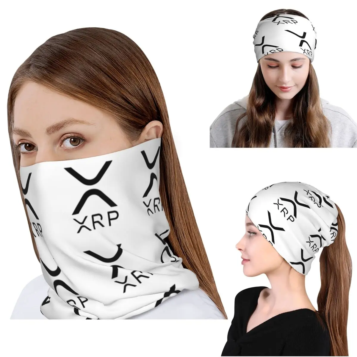

Бандана с логотипом XRP, шарф-труба, теплая маска для лица, шапка-бини для мужчин и женщин, дышащая, для взрослых