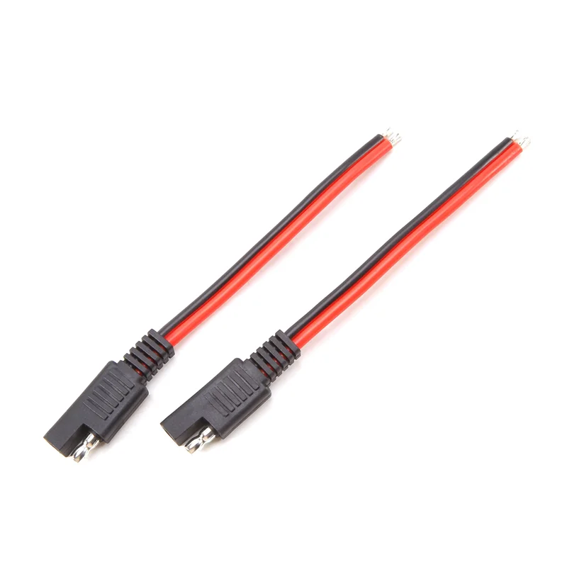 2ピンクイックコネクタプラグ,延長ケーブル,オートバイソーラーパネル用ワイヤーハーネス,15cm,14awg,10個