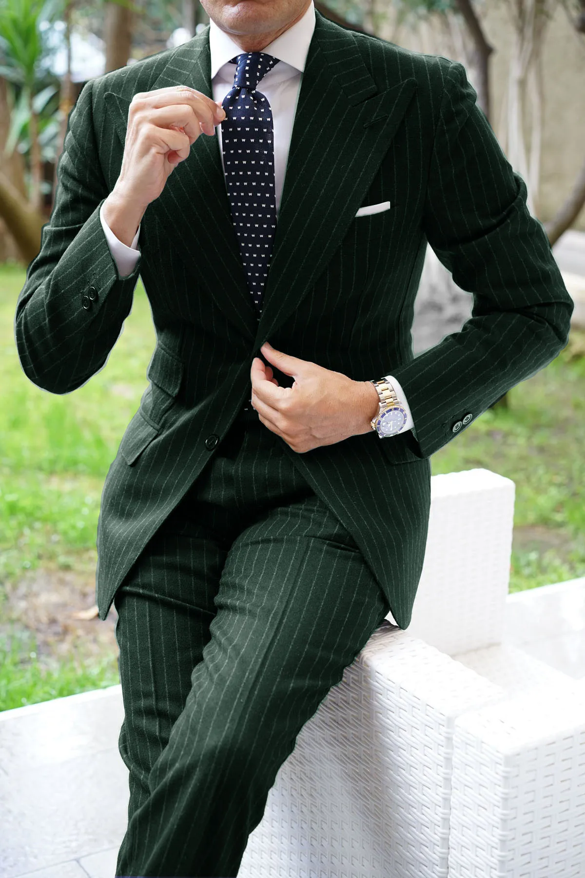 Men\'s Suit 2 Piece Striped Formal Wedding Business Blazer and Pants Single Breasted Men Suits High Quality 2024 Male Elegant