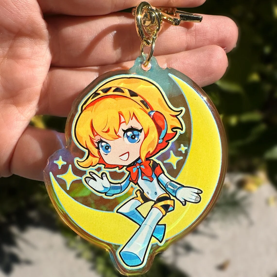 Aegis Persona 3 Acrylic Pendant Keychain 2.5 Inches Anime Themed Key Holder Collectible Item