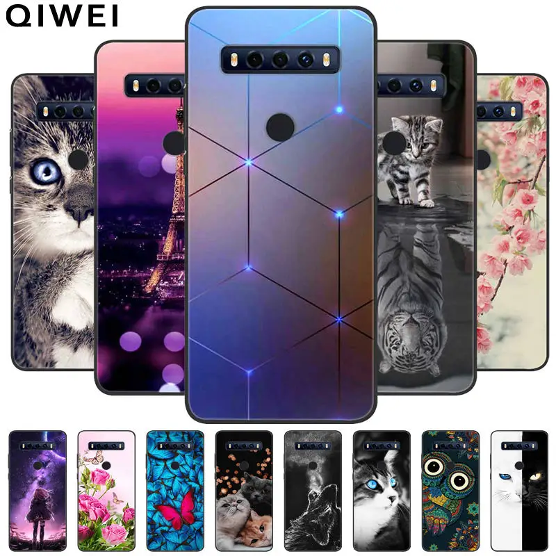 For TCL 10 SE Case Fashion Luxury Silicone TPU Phone Cases On for TCL10SE 10SE 10 SE Shockproof Soft Cover Cute Funda Shell Cats