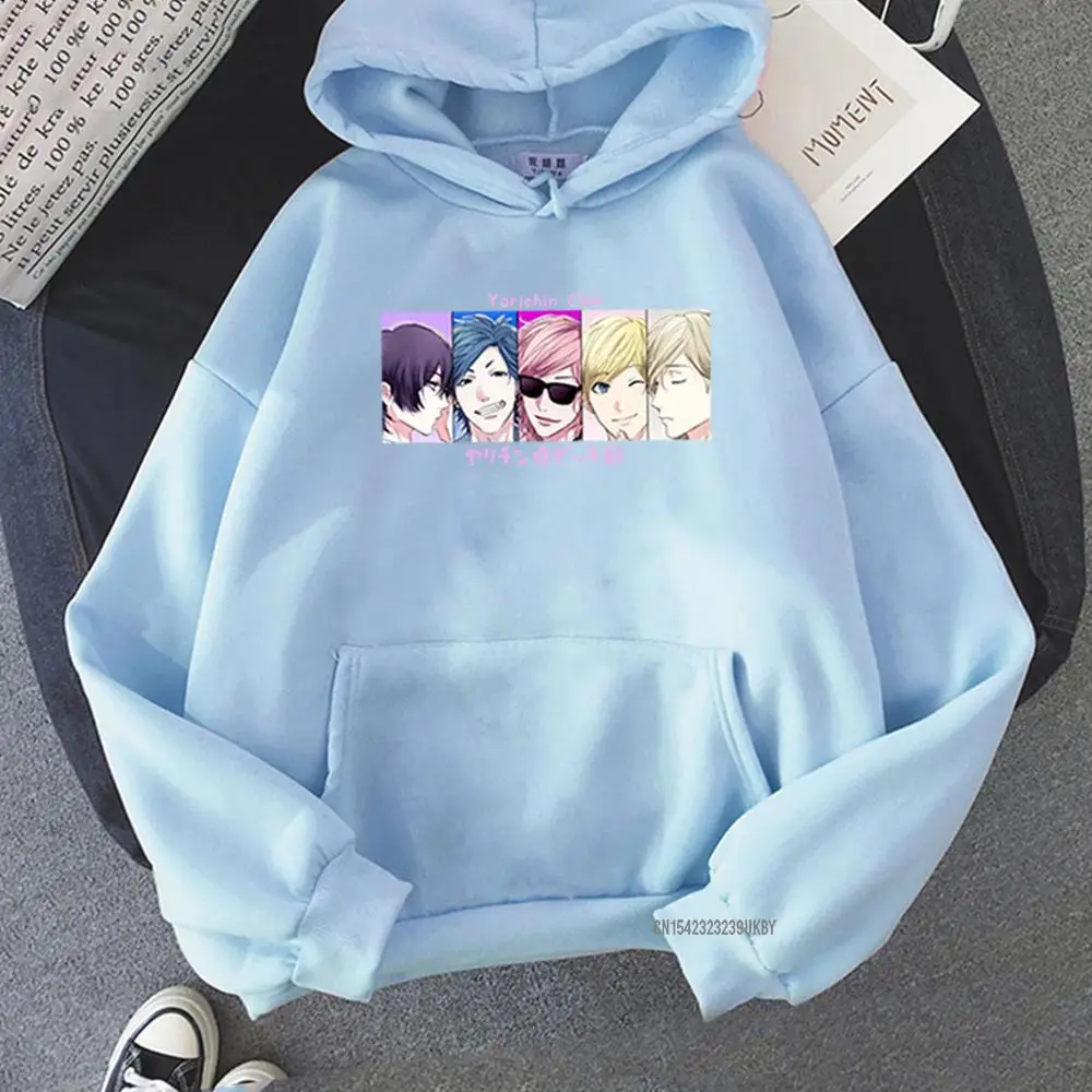 Yarichin B Club Japanese Anime Hoodies Sweat Shirt Women Cartoon Spring Graphic Hoodie Harajuku Sweatshirts Hoodies Unisex