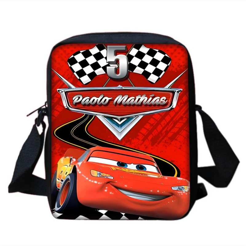 Boy Girls Racing Lightning McQueens borsa a tracolla stampata borsa a tracolla per bambini borsa Casual per uomo donna borsa per la spesa