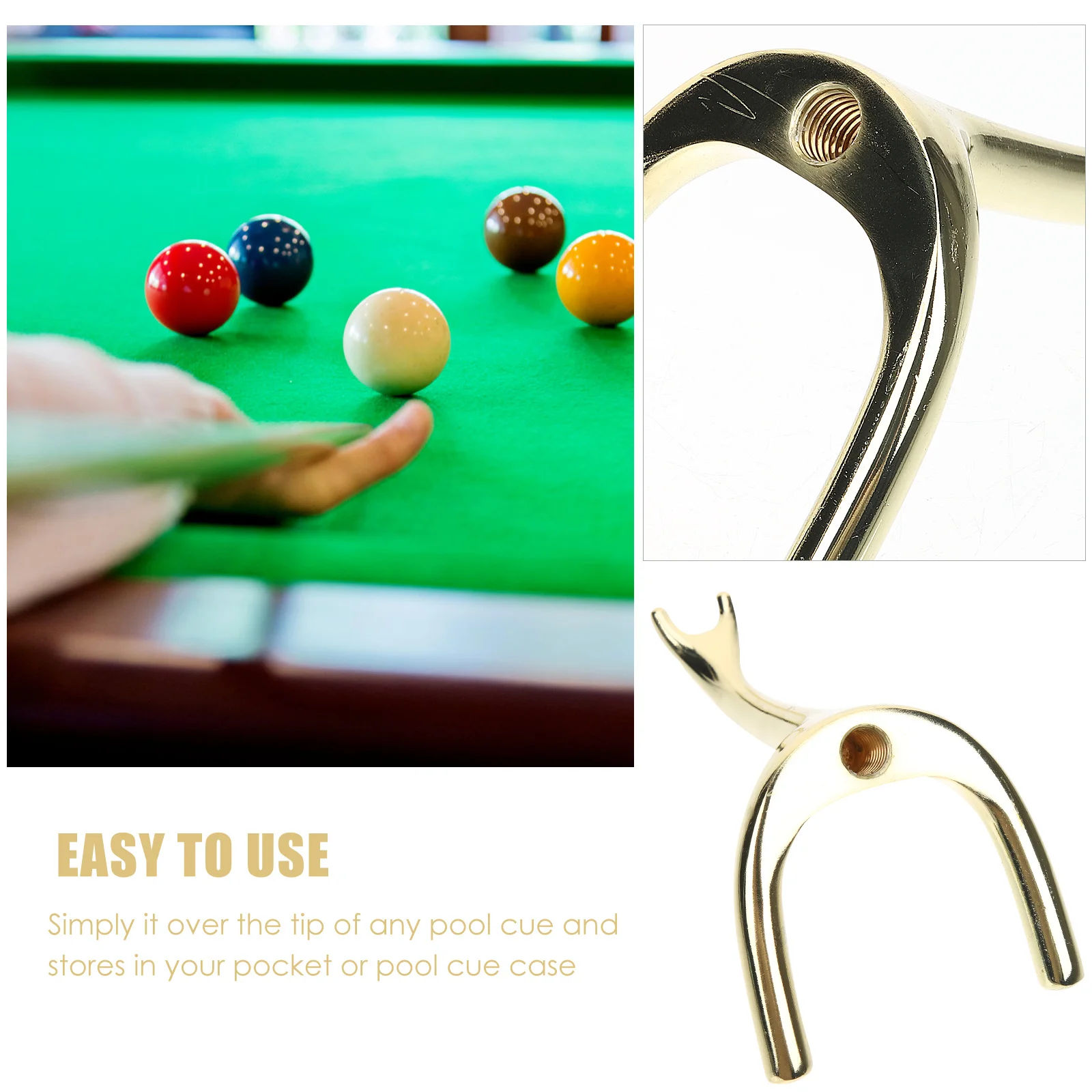 Penyangga Tongkat Biliar Logam Tahan Lama untuk Dewasa, Praktis, Mudah Dipasang dan Digunakan