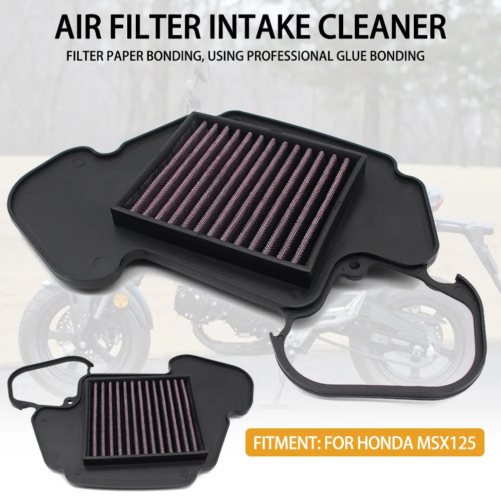 

Plastic Motorcycle Air Intake Filter Cleaner Element Motorbike Air Filter For Honda MSX125 125 Grom 2013 2019 Accessories