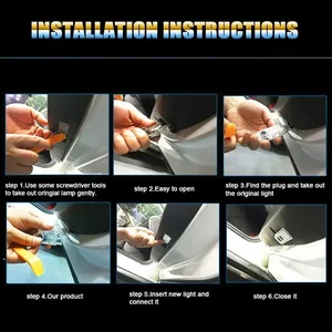 Willkommenslicht aus dem Auto -Tür -Logo, Zubehör, Volvo XC90, XC60, XC40, V90, S90, V40, V60, S60, S80, RDesign, 2 Pces Hauptverkäufe Volvo V40 Sohle - №6