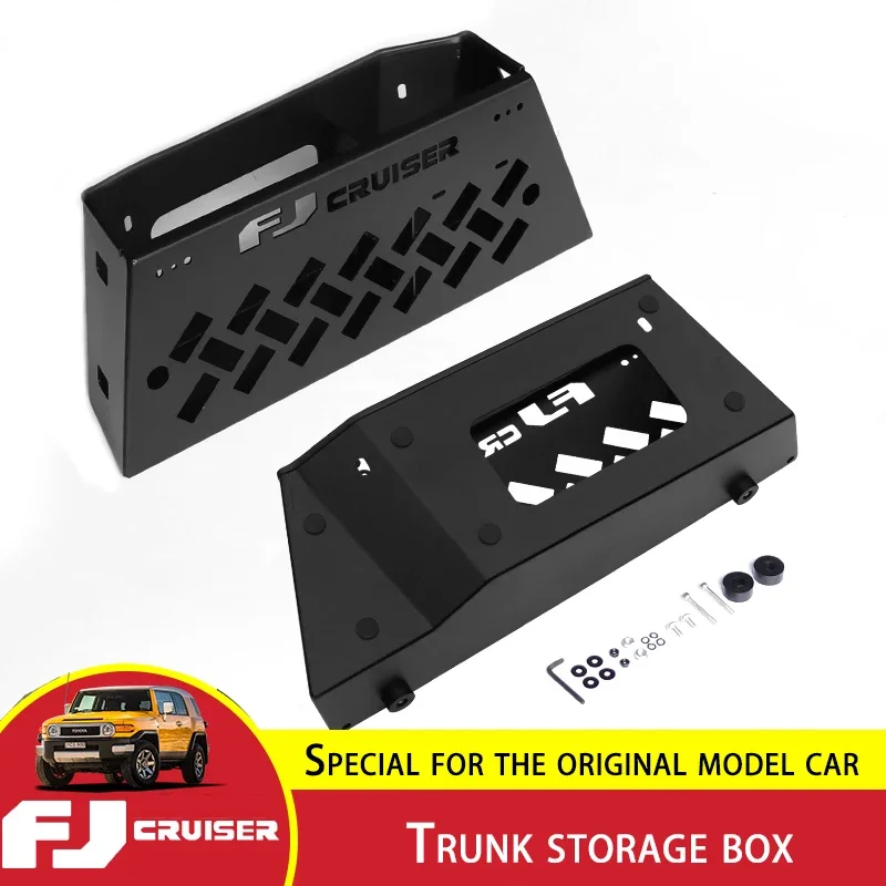 Trunk Storage Box for 07-23 Toyota FJ Cruiser, Aluminum Alloy Storage Box for Storing Sundries Neatly