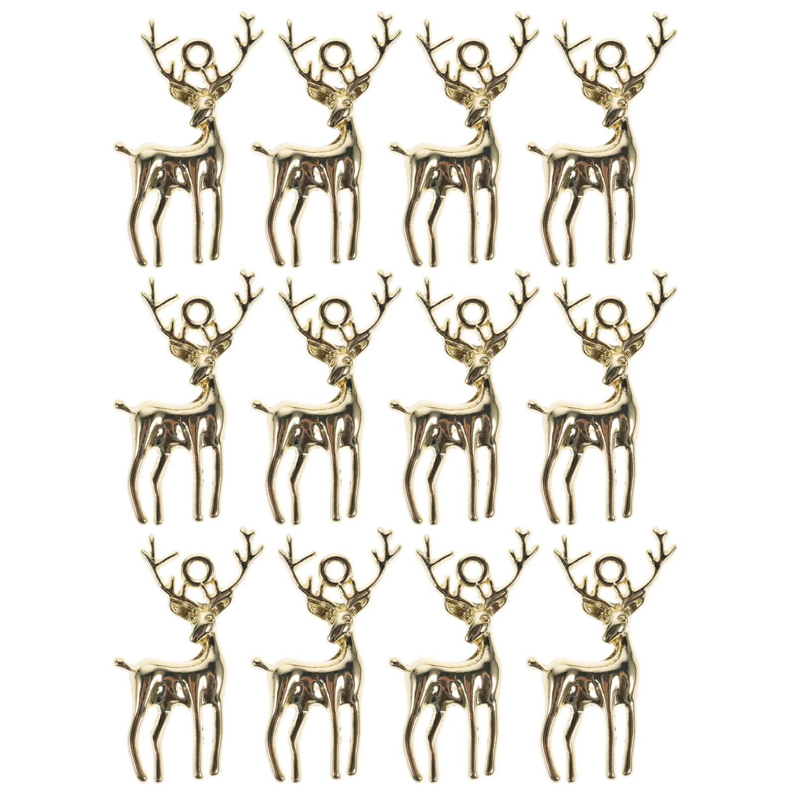 

12 Pcs Jewelry Making Charms Deer Gold Filled Earrings Lovely Phone Pendant Materials Fawn Key Chain Accessories