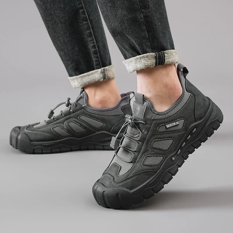 Men's 2026 Spring Fashion Outdoor Breathable Casual Shoes with Mesh Perforation Comfortable Sports Shoes