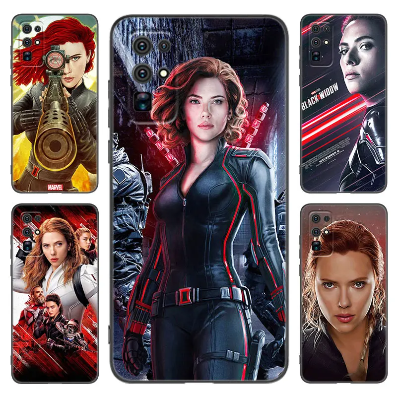 Marvel Black Widow Black Phone Case For Honor 70 90 200 Magic 4 5 6 Lite X5 X6A Plus X6 X6S X7A X7B X8 X8A X8B X9 4G X9A X9B 5G